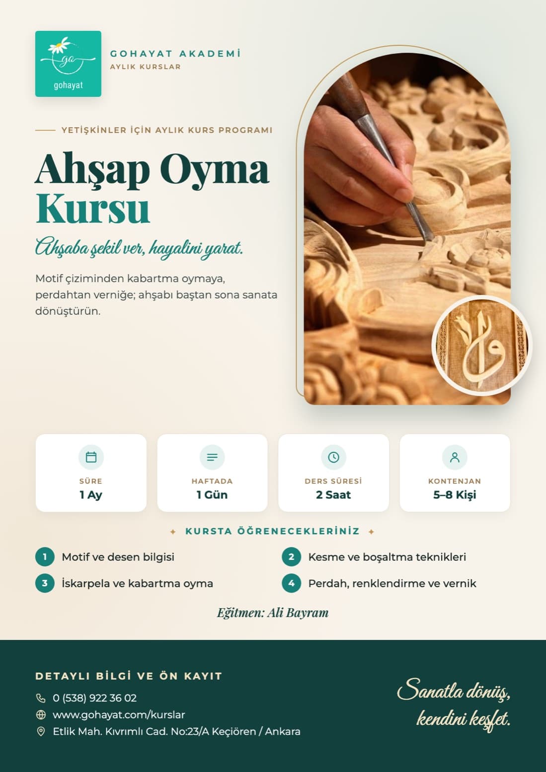Ahşap Oyma Kursu