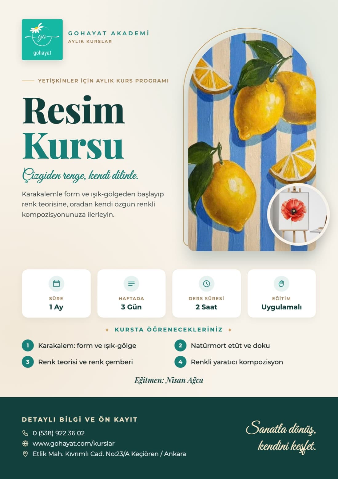 Yetişkin Resim Kursu: Çizgiden Renge